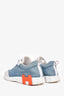 Hermes Blue/White Denim/Leather H 'Bouncing' Sneakers Size 40.5