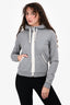 Moncler Grey Logo Zip Up Hoodie Size XS