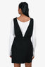 Maje Black Knit Button Down Overall Dress Size 36
