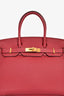 Hermès 2016 Rouge Clemence Leather Birkin 30 GHW