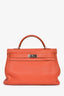 Hermes Coral Clemence Leather Kelly 40 with Strap