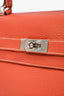 Hermes Coral Clemence Leather Kelly 40 with Strap