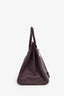 Hermes 2008 Raisin Clemence Leather Birkin 35