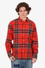 Burberry Red Check Button Down Shirt Size XL Mens