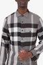 Burberry Grey Check Button Down Shirt Size M Mens