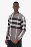 Burberry Grey Check Button Down Shirt Size M Mens