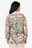 Moschino Pink Fantasy-Print Ribbed Knit Cardigan Size 10