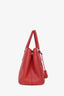 Prada Red Saffiano Small Double Zip Galleria Tote with Strap