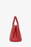 Prada Red Saffiano Small Double Zip Galleria Tote with Strap
