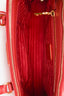 Prada Red Saffiano Small Double Zip Galleria Tote with Strap