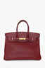 Hermès 2010 Rouge Leather Birkin 35 GHW