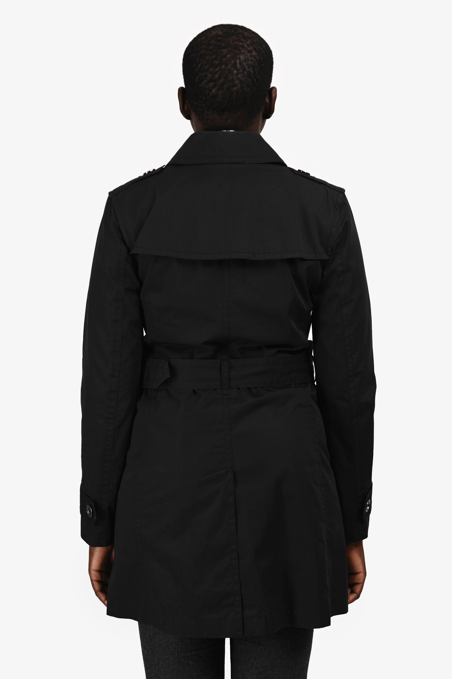 Burberry Brit Black Belted Trench Size 8 – Mine & Yours