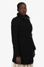 Burberry Brit Black Wool Blend Belted Coat Size 10 US
