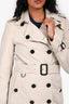 Burberry London Light Beige Midi Belted Trench Coat Size 4