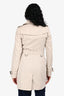 Burberry London Light Beige Midi Belted Trench Coat Size 4