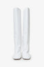 The Attico White Leather Knee High 'Sienna' Boots Size 39