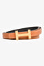 Hermès 2021 Brown/Black Reversible Mini '5382' Buckle 13mm Belt Size 80