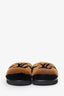Louis Vuitton 2021 Brown/Black Giant Monogram Print Fur Mink Pool Pillow Comfort Mules Size 39