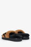 Louis Vuitton 2021 Brown/Black Giant Monogram Print Fur Mink Pool Pillow Comfort Mules Size 39