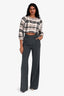 Camila Coelho Grey Belted Wide Leg Pants Size XS