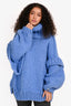 MUMS Blue Cable Knit Turtleneck Chunky Sweater O/S