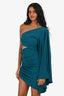 Michael Costello x Revolve Green Off The Shoulder Mini Dress Size XS