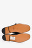 Gucci Black Leather Gold GG Slip-On Loafers Size 11 Mens