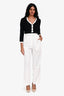 The Frankie Shop White Pinstripe High Rise Trousers Size XS