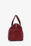 Valentino Red Leather Rockstud Boston Bag