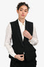 Dries Van Noten Black Linen/Cotton Vest Size 40