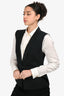 Dries Van Noten Black Linen/Cotton Vest Size 40