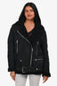 Acne Studios Black Suede/Shearling Lined Jacket Size 36