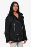 Acne Studios Black Suede/Shearling Lined Jacket Size 36