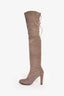 Stuart Weitzman Taupe Suede Highland Boots Size 7