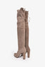 Stuart Weitzman Taupe Suede Highland Boots Size 7