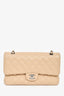Pre-Loved Chanel™ 2011 Beige Caviar Leather Medium Double Flap Shoulder Bag