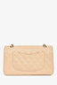 Pre-Loved Chanel™ 2011 Beige Caviar Leather Medium Double Flap Shoulder Bag