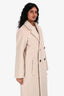 Weekend Max Mara Beige Alpaca Wool Double Breasted Coat Size 38 w/ Tags