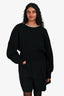 Alexander Wang Black Wool/Cashmere Knit Pearl Detail Neckline Size S
