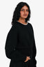Alexander Wang Black Wool/Cashmere Knit Pearl Detail Neckline Size S