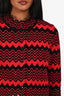 Simone Rocha Black/Red Pattern Button Down Top Size S