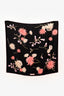 Salvatore Ferragamo Black Floral Square Scarf