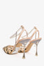 Mach & Mach Nude/Black Lace Embellished Heels Size 38
