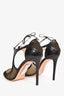 Jimmy Choo Black Leather/Mesh 'Vanessa' Heels Size 39