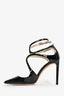Jimmy Choo Black Patent 'Azia' Heels Size 39