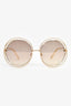 Chloe Gold Toned Round Sunglasses