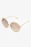 Chloe Gold Toned Round Sunglasses