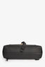 Valentino Black Grained Leather Clutch with Chain Shoulder Strap
