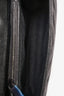 Saint Laurent Black Chevron College Chain Top Handle Bag