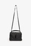 Saint Laurent Black Chevron College Chain Top Handle Bag
